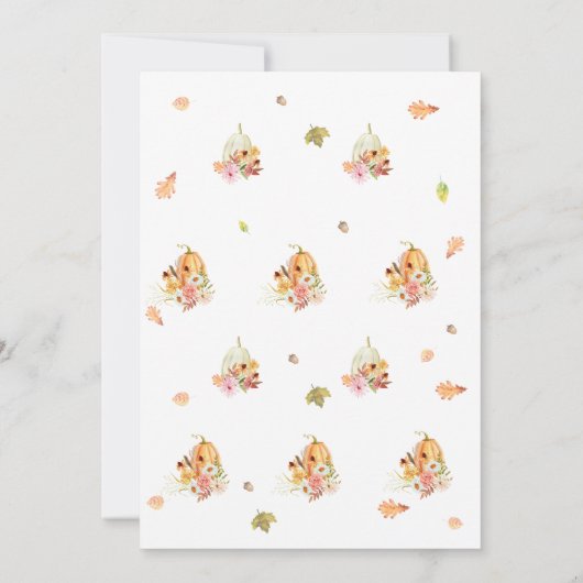 Pompoen Vrachtwagen Herfst Verjaardagsfeest Kaart (Achterkant)