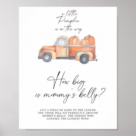 Pompoen vrachtwagen - hoe groot is mama's buik spe poster (Voorkant)