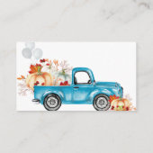 Pompoen Vrachtwagen Luier Raffle Ticket Baby showe Informatiekaartje (Achterkant)