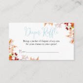 Pompoen Vrachtwagen Luier Raffle Ticket Baby showe Informatiekaartje (Voorkant)