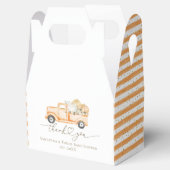 Pompoen Vrachtwagen Modern Herfst Baby shower Bedankdoosjes (Geopend)