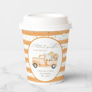 Pompoen Vrachtwagen Modern Herfst Baby shower Papieren Bekers