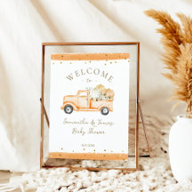 Pompoen Vrachtwagen Modern Herfst Baby shower