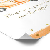 Pompoen Vrachtwagen Moderne Herfst Baby shower Lui Poster (Hoek)