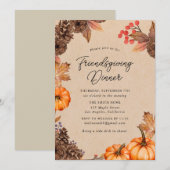 Pompoen Vriendendankdag Uitnodiging (Voorkant / Achterkant)