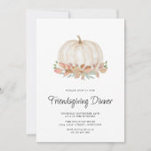 Pompoen Vriendsgiving Diner Kaart (Voorkant)