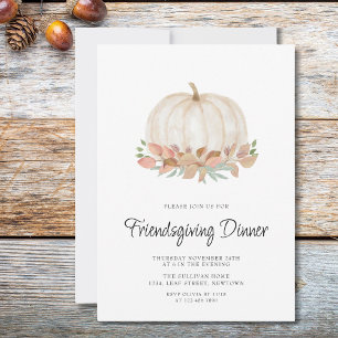 Pompoen Vriendsgiving Diner Kaart