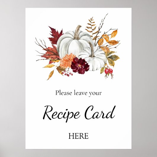 Pompoen Vrijgezellenfeest Recept Aanvraag Poster (Voorkant)