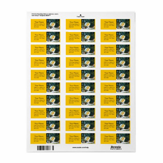 POMPOEN, VRUCHTEN EN GLASWERK Geel Thanksgiving Etiket (Full Sheet)