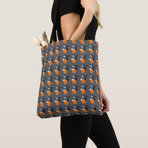 Pompoen Waarnemer: Griezelschouwspel bij Maanlicht Tote Bag