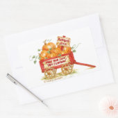 Pompoen Wagen Halloween Stickers (Envelop)