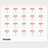 Pompoen Wandeler Baby Shower Laat Je Bericht Ronde Sticker (Vel)