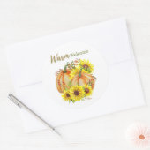 Pompoen Warm Welkom Classic Ronde Sticker (Envelop)