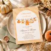 Pompoen Waslijn Baby Shower Kaart