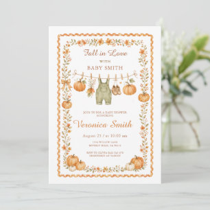 Pompoen Waslijn Verliefd Baby Shower Kaart