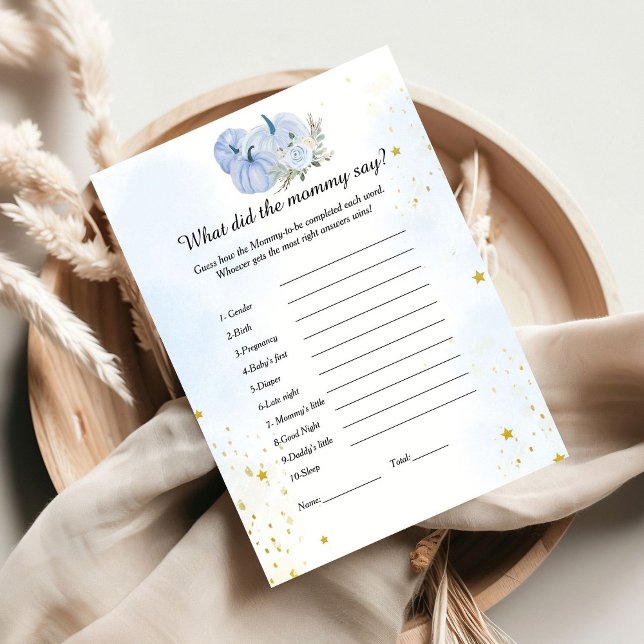 Pompoen Wat zei de mama Baby shower spel (Creator heeft geüpload)