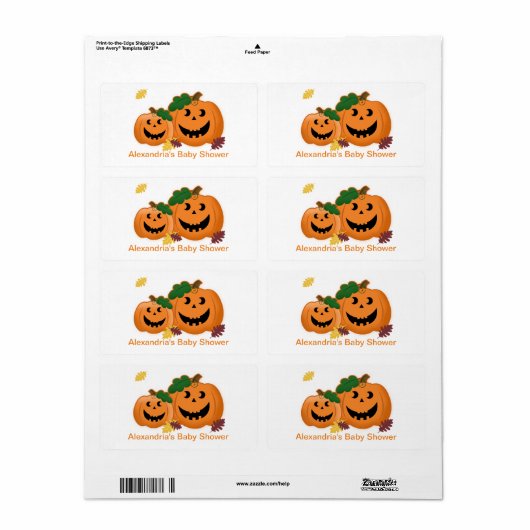 Pompoen Waterfles Sticker (Full Sheet)