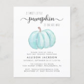 Pompoen Waterverf Baby Jongen Douche Invitation (Voorkant)