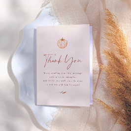 Pompoen Waterverf Bloemen Herfst Baby shower Bedankkaart