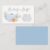 Pompoen Waterverf boeken voor Baby Boy Shower Informatiekaartje (Voorkant / Achterkant)