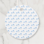 Pompoen Waterverf Bow Baby Boy Shower Dank u Bedankjes Labels (Achterkant)