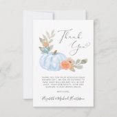Pompoen Waterverf Boy Baby shower Dank u Kaart (Voorkant)