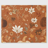 Pompoen Waterverf Herfst & Herfst Thanksgiving Cadeaupapier (Vlak)