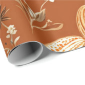 Pompoen Waterverf Herfst & Herfst Thanksgiving Cadeaupapier (Rol Hoek)