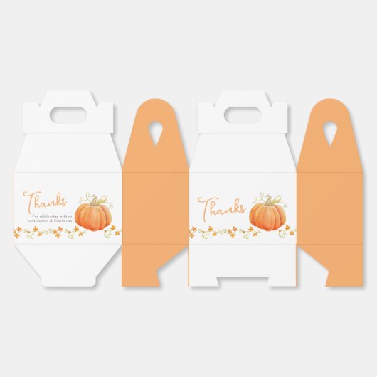 Pompoen waterverf herfst in liefde bedankt bruilof bedankdoosjes (Ongevouwen)