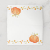 Pompoen waterverf herfst Thanksgiving plaats kaart Plaatskaartje (Buitenkant ongevouwen)