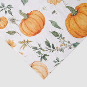 Pompoen Waterverf Herfstpatroon voor Herfst Tissuepapier (Detail)