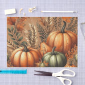 Pompoen Waterverf Herfstpatroon voor Herfst Tissuepapier (Craft)