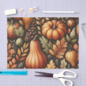Pompoen Waterverf Herfstpatroon voor Herfst Tissuepapier (Craft)