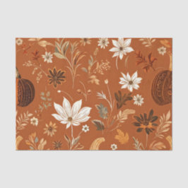 Pompoen Waterverf Herfstpatroon voor Herfst Tissuepapier