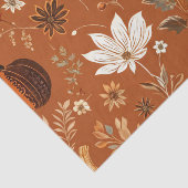 Pompoen Waterverf Herfstpatroon voor Herfst Tissuepapier (Detail)