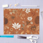 Pompoen Waterverf Herfstpatroon voor Herfst Tissuepapier (Craft)