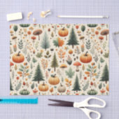 Pompoen Waterverf Herfstpatroon voor Herfst Tissuepapier (Craft)