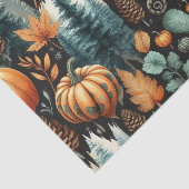 Pompoen Waterverf Herfstpatroon voor Herfst Tissuepapier (Detail)