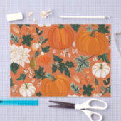 Pompoen Waterverf Herfstpatroon voor Herfst Tissuepapier (Craft)