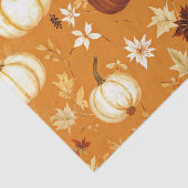 Pompoen Waterverf Herfstpatroon voor Herfst Tissuepapier (Detail)