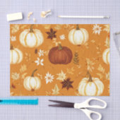 Pompoen Waterverf Herfstpatroon voor Herfst Tissuepapier (Craft)