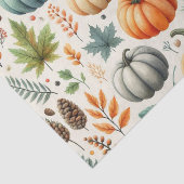 Pompoen Waterverf Herfstpatroon voor Herfst Tissuepapier (Detail)