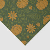 Pompoen Waterverf Herfstpatroon voor Herfst Tissuepapier (Detail)