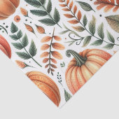 Pompoen Waterverf Herfstpatroon voor Herfst Tissuepapier (Detail)