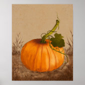 pompoen Waterverf kunst Poster (Voorkant)