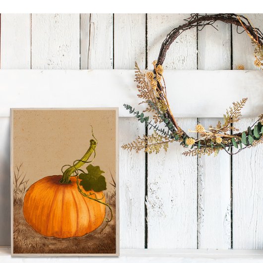  pompoen Waterverf kunst Poster