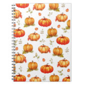 pompoen Waterverf Patroon Notitieboek (Voorkant)