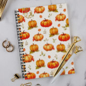 pompoen Waterverf Patroon Notitieboek