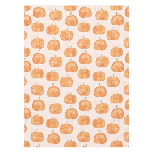 Pompoen Waterverf Patroon Tafelkleed (Voorkant)