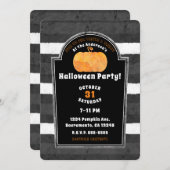 Pompoen Waterverf Spooky Grafsteen Halloween Kaart (Voorkant / Achterkant)